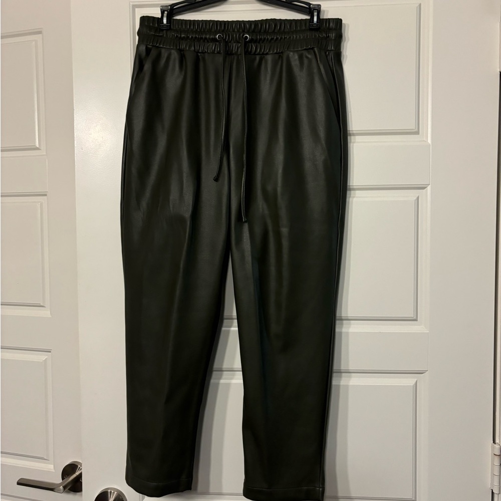 Olive Green Faux leather